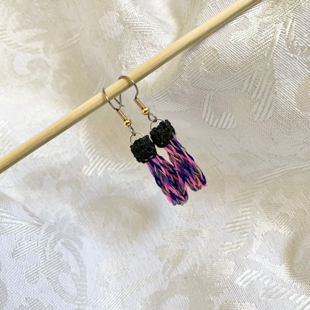 Handmade horsehair earrings
